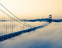 Golden Gate Bridge Fog Cyanotype